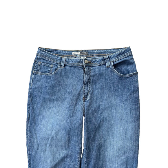 St Johns Bay Stretch Womens Denim Capri Cropped Jeans Size 18W - Picture 2 of 8